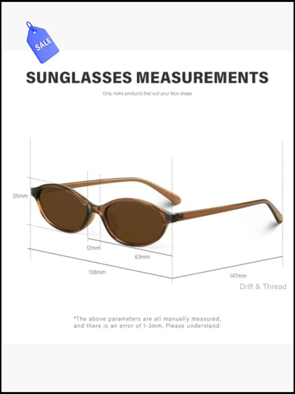 Retro Oval Cat Eye Sunglasses - 90s Y2K Narrow Shades UV Protection for Women